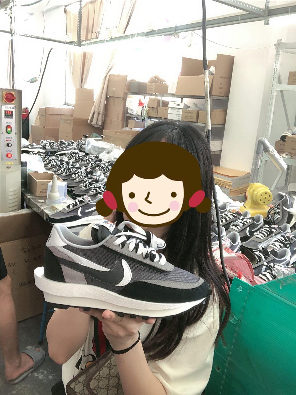 PK God Sacai X Nike LDV Waffle Black White retail matearials ready to ship